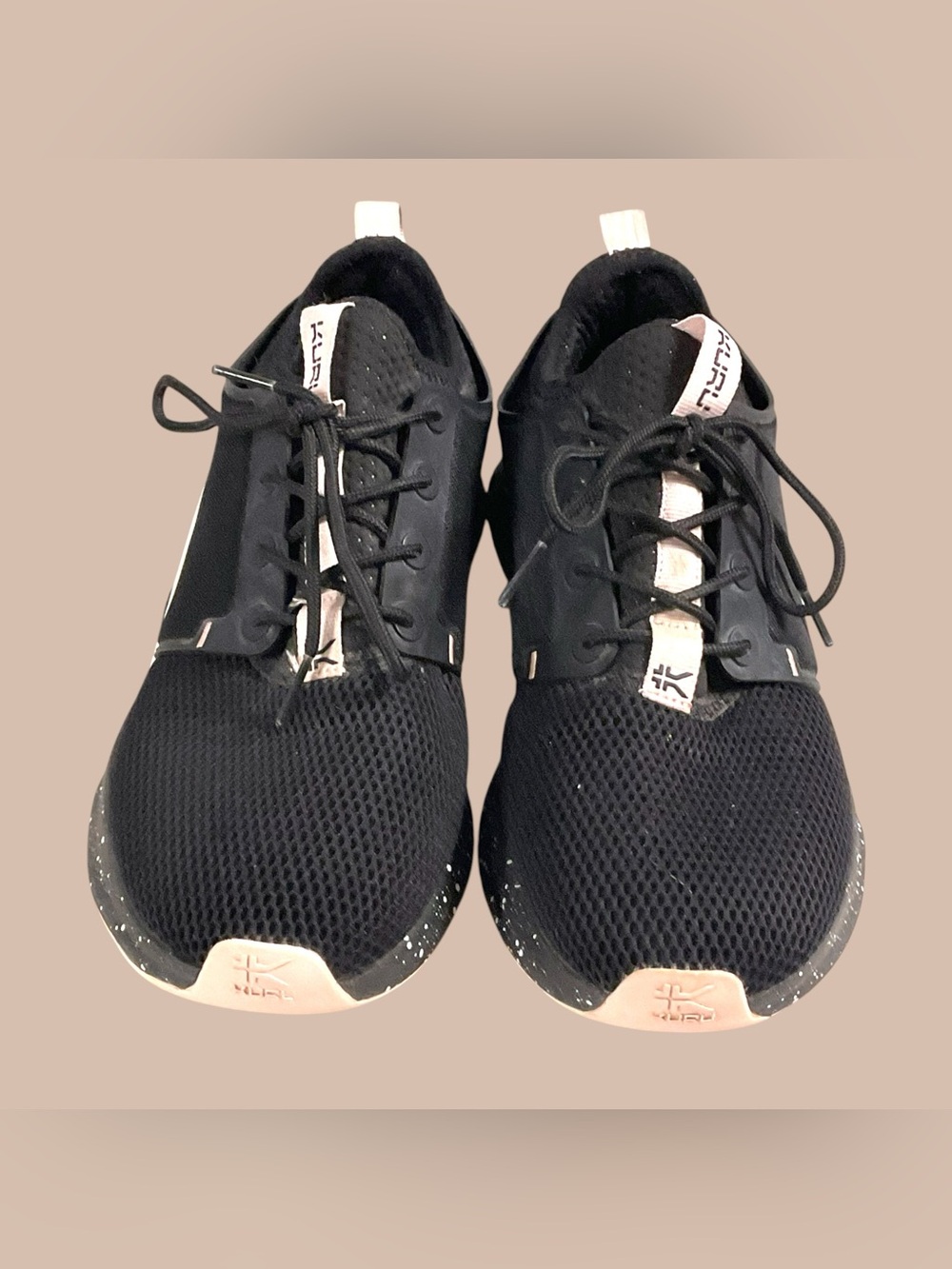 KURU Women's Atom Black Sneakers with Light Pink Accents 320561290 Size 9M